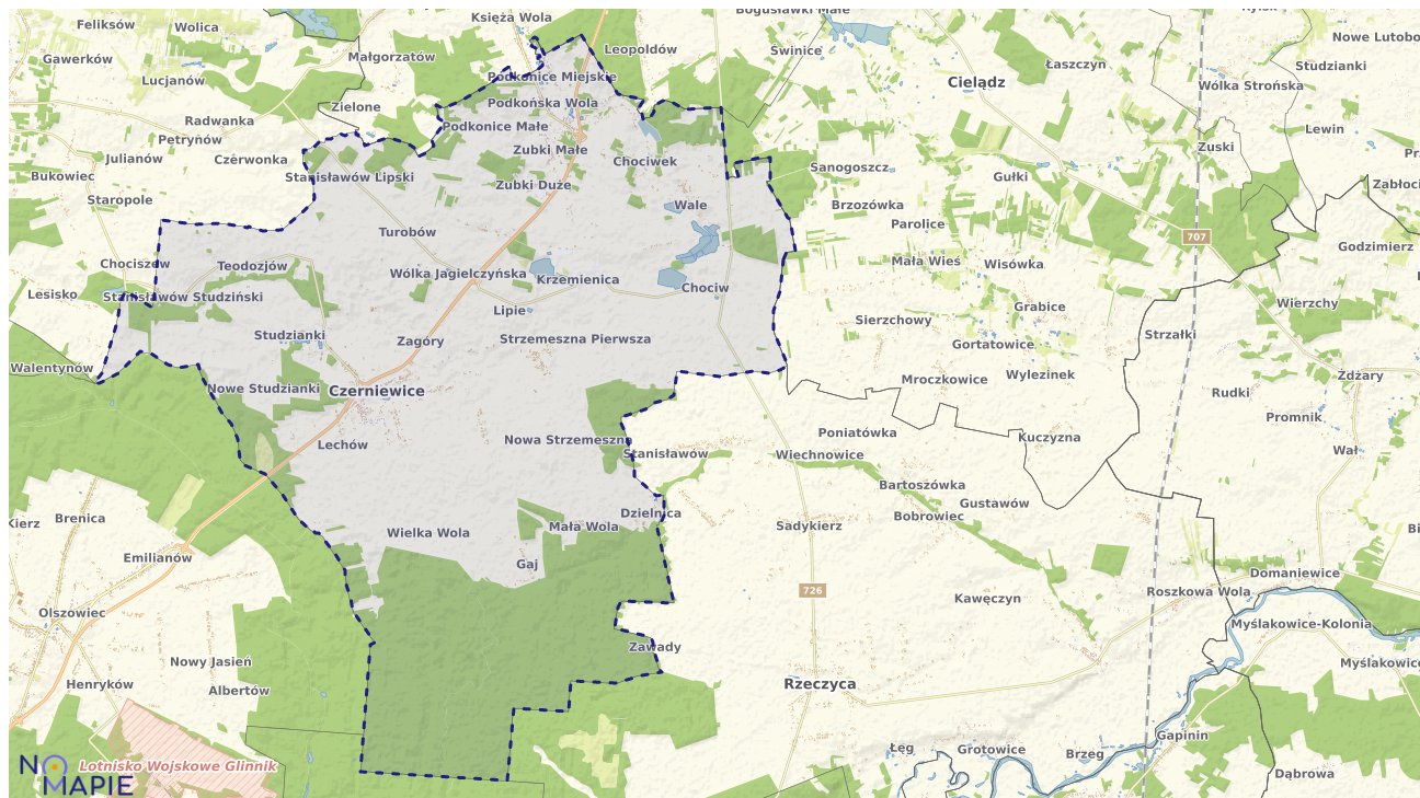 Mapa wyborów do sejmu Czerniewice